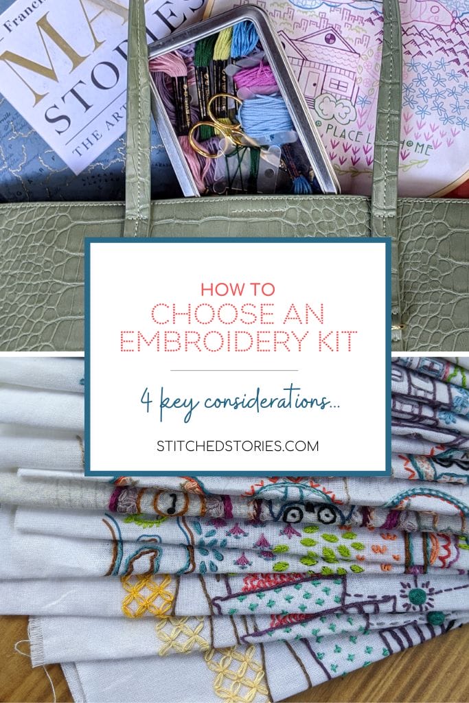how to choose an embroidery kit, four key considerations, a Stitched Stories blog post.