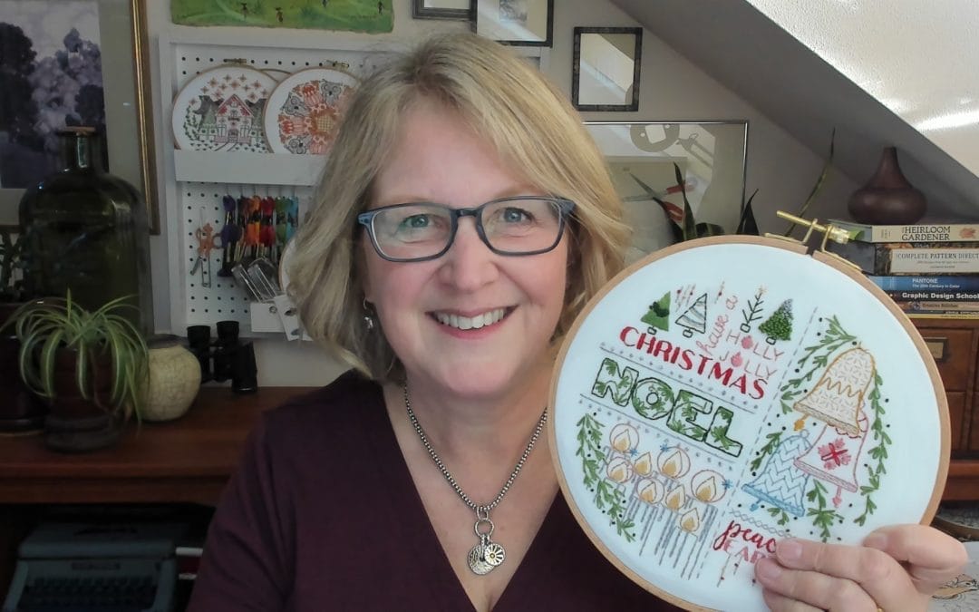 “Noel” hand embroidery project for Christmas: design and stitch details