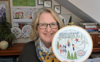 Embroidery Stitching Tips for “Snowy Pines”