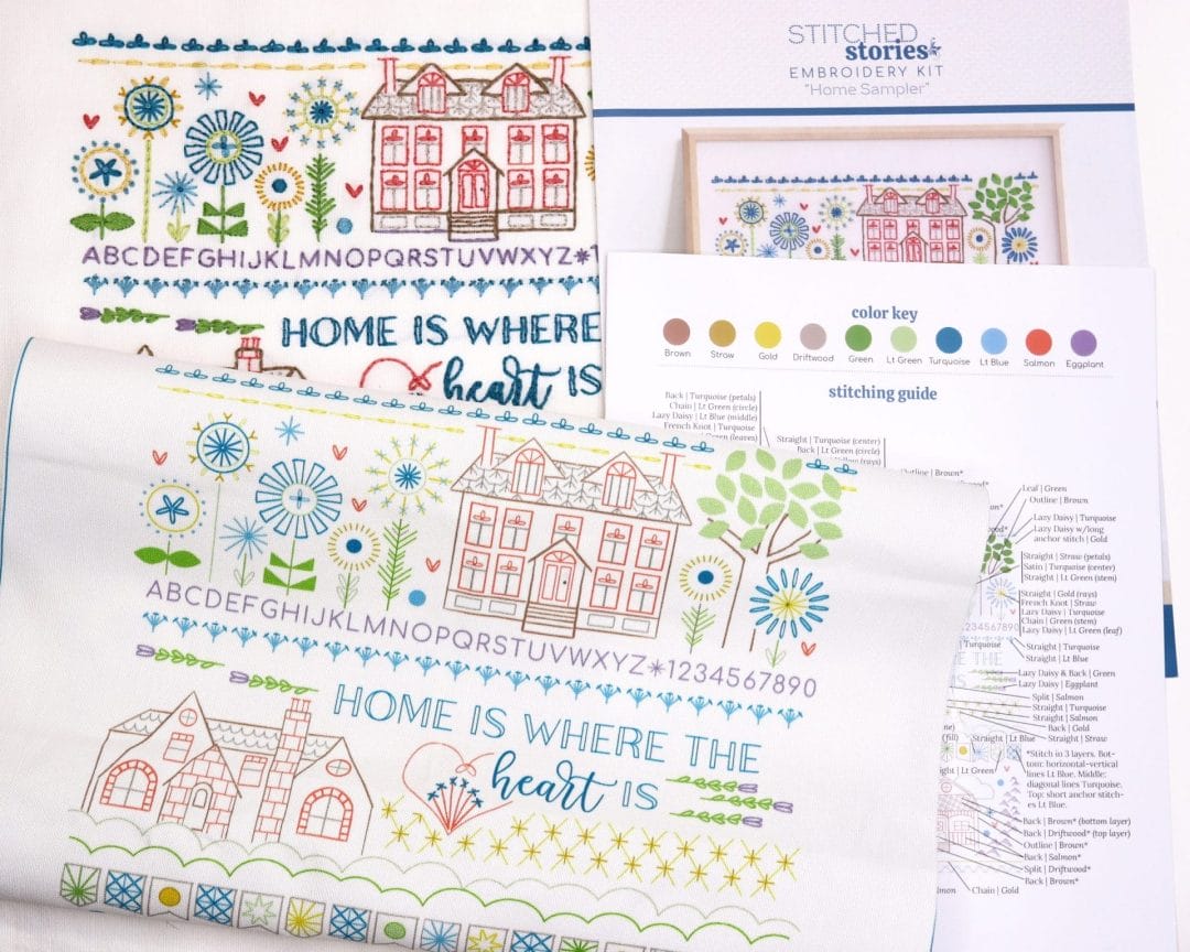 Supplies for hand embroidery kit