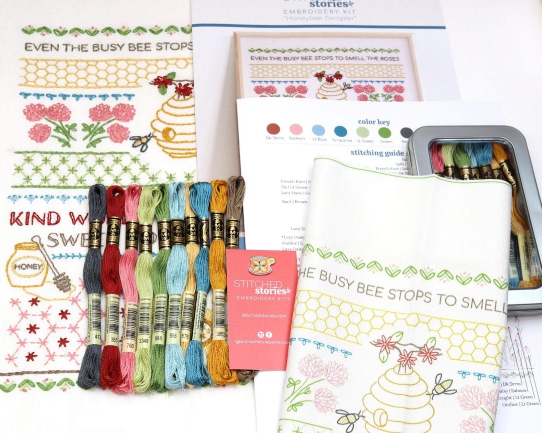 Supplies for hand embroidery kit