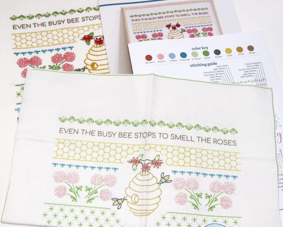 Supplies for hand embroidery kit
