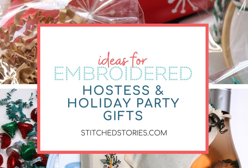 Embroidered Hostess and Holiday Party Gift Ideas