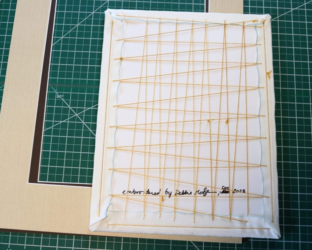 how to frame an embroidery stitch sampler yourself