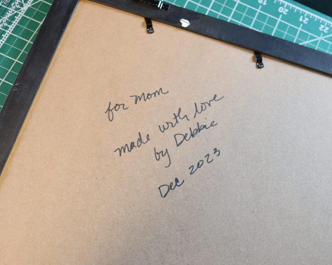 how to frame an embroidery stitch sampler yourself