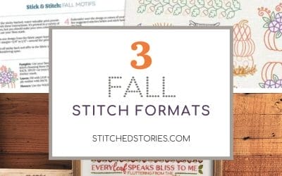 Hand Embroidery Projects for Fall in 3 Formats